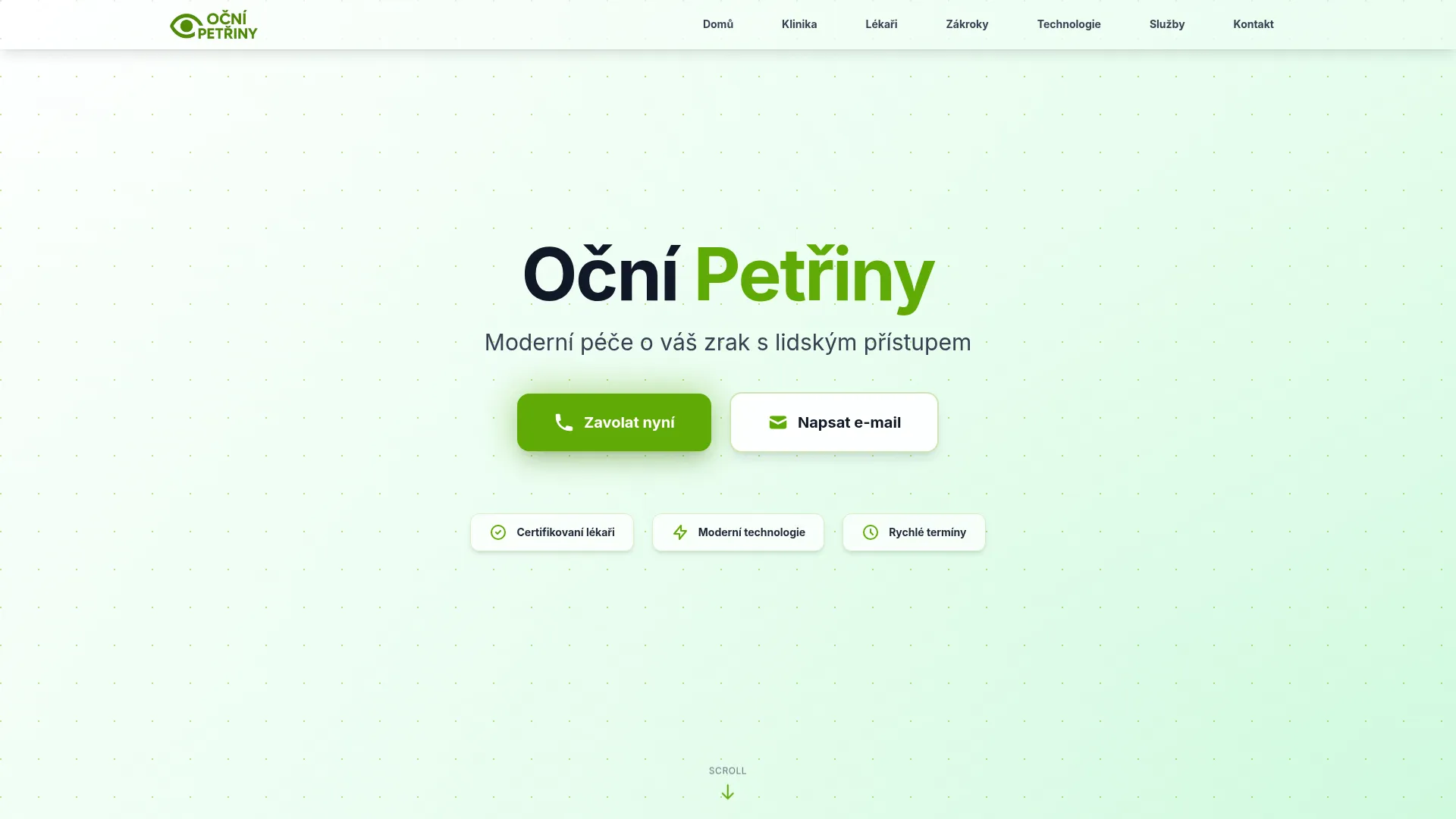 Screenshot of Ocnipetriny.cz